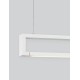 Sandy White Aluminium & Acrylic Rotating LED 38 Watt 230 Volt 1460Lm 3000 IP20 L: 130 W: 4.2 H: 150 cm 9117338