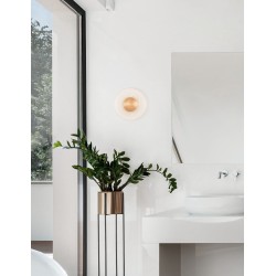 Απλίκα Ορειχάλκινη με Διάφανο Γυαλί LED 8W 9118528 Nova Luce