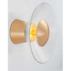 Απλίκα Ορειχάλκινη με Διάφανο Γυαλί LED 8W 9118528 Nova Luce