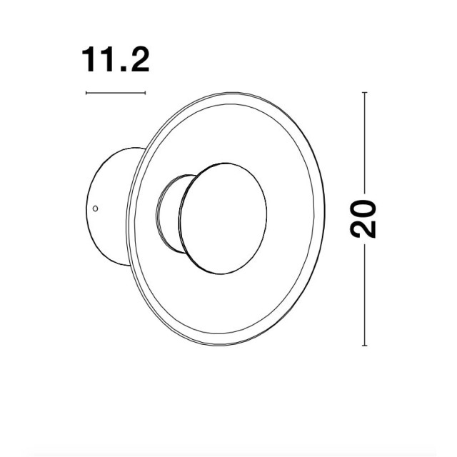 Απλίκα Ορειχάλκινη με Διάφανο Γυαλί LED 8W 9118528 Nova Luce