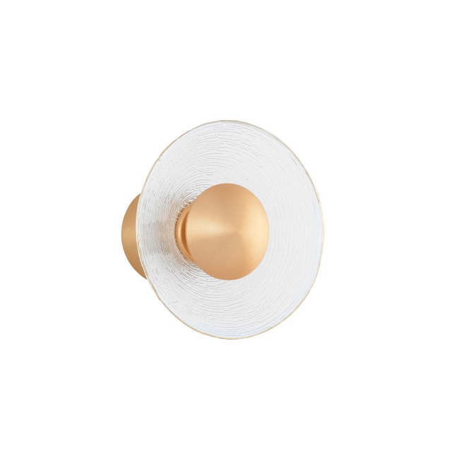Απλίκα Ορειχάλκινη με Διάφανο Γυαλί LED 8W 9118528 Nova Luce