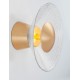 Απλίκα Ορειχάλκινη με Διάφανο Γυαλί LED 8W 9118528 Nova Luce