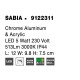Chrome Aluminum& Acrylic LED 5 Watt 220-240 Volt 513Lm 3000 IP44 L: 12 W: 9.8 H: 7.5cm 9122311