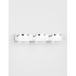 Chrome Aluminum & Acrylic LED 15 Watt 220-240 Volt 1620Lm 3000 IP44 L: 38 W: 9.8 H: 7.5 cm 9122331