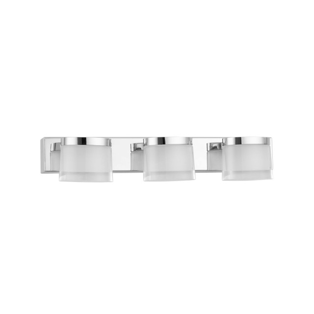 Chrome Aluminum & Acrylic LED 15 Watt 220-240 Volt 1620Lm 3000 IP44 L: 38 W: 9.8 H: 7.5 cm 9122331