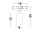 Sandy White Aluminium 24W 220- 240V D:6 H:20 2295Lm 3000K IP20