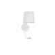 White Aluminium White Fabric Shade Switch On/Off LED LED E27 1x12 Watt LED 1x3 Watt 190Lm 220 Volt Bulb Excluded IP20 D: 20 W:29 H: 59 cm 9129329
