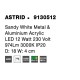 Sandy White Metal & Aluminium Acrylic LED 12 Watt 220-240 Volt 1264Lm 3000 IP20 D: 18 W: 4 cm 9130512