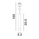Brass Gold Aluminium 10W DC48V Bridgelux D: 3.2 H: 150 550Lm >90 3000-6500K IP20