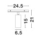 Sandy Black Aluminium 20W DC24V Bridgelux D: 6.5 L: 24.5 H: 21 954Lm >90 3000-6500K IP20