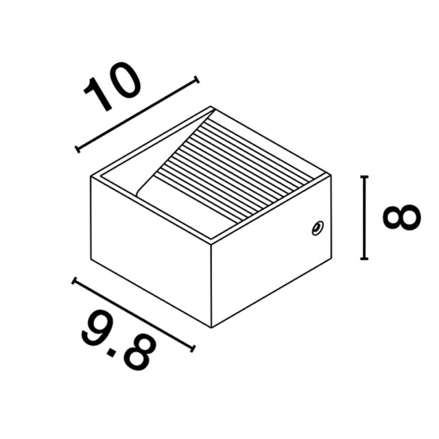 White Aluminium LED 6 Watt 579Lm 3000K 220-240 Volt 50Hz Beam Angle 90º IP20 L: 9.8 W: 10 H: 8 cm