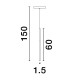 Sandy Black Aluminium  5W DC24V LED TEEN D: 1.5 H1: 60 H2: 150 139Lm >90 3000K IP20