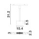 Sandy Black Aluminium  6W DC24V Philips L: 10.4 W: 2.2 H1: 5.4 H2: 20 175Lm >90 3000K IP20