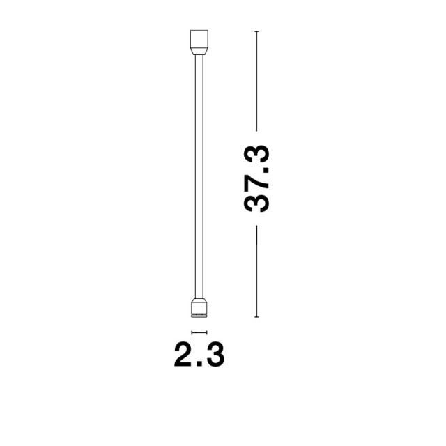 Connector Tube H37.5 μαύρος 9136323 Nova Luce