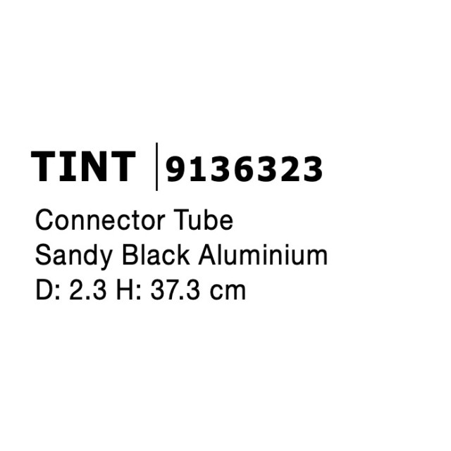 Connector Tube H37.5 μαύρος 9136323 Nova Luce