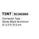 Connector Tube H37.5 μαύρος 9136360 Nova Luce