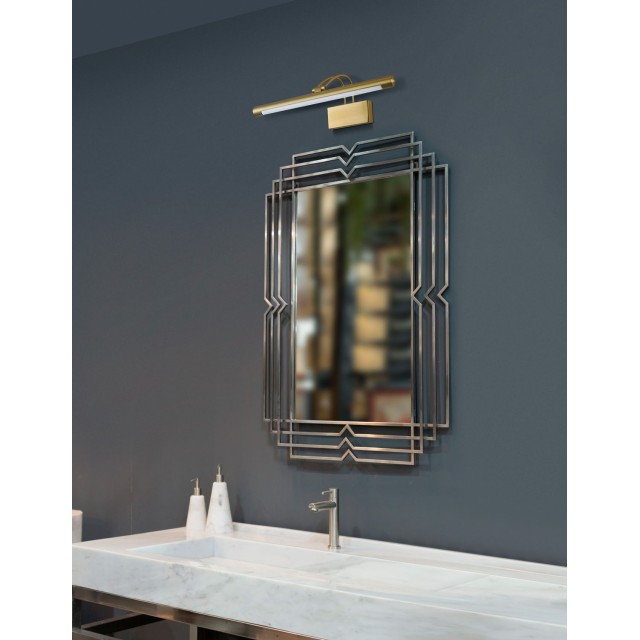 Brass Aluminium & Acrylic LED 12 Watt 230 Volt 720Lm 4000K IP20 L: 57 W: 20 H: 12.5 cm 9141288