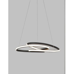 Sandy Black Aluminium & Acrylic LED 43 Watt 230 Volt 3013Lm 3000 IP20 D: 52 H: 120cm 9147112