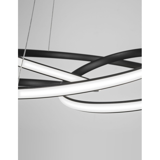 Sandy Black Aluminium & Acrylic LED 43 Watt 230 Volt 3013Lm 3000 IP20 D: 52 H: 120cm 9147112