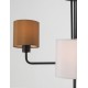 Sandy Black Metal White Fabric Shade LED LED E14 3x5 Watt 230 Volt IP20 Bulb Excluded D: 56.2 H: 43 cm 9151403