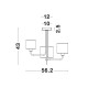 Sandy Black Metal White Fabric Shade LED LED E14 3x5 Watt 230 Volt IP20 Bulb Excluded D: 56.2 H: 43 cm 9151403