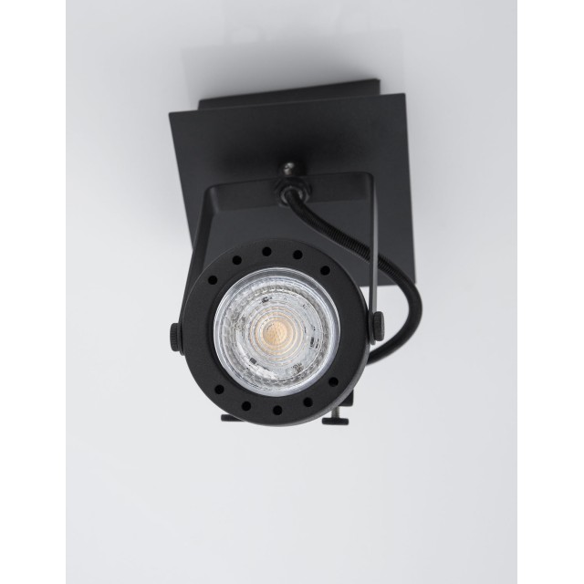 Sandy Black Metal LED GU10 1x10 230 Volt IP20 Bulb Excluded L: 10 H: 16 cm 9155101