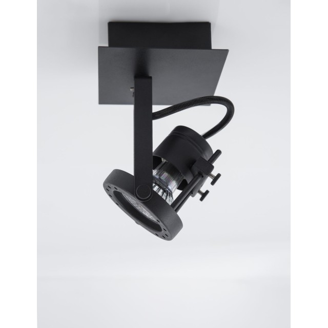 Sandy Black Metal LED GU10 1x10 230 Volt IP20 Bulb Excluded L: 10 H: 16 cm 9155101