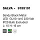 Sandy Black Metal LED GU10 1x10 230 Volt IP20 Bulb Excluded L: 10 H: 16 cm 9155101