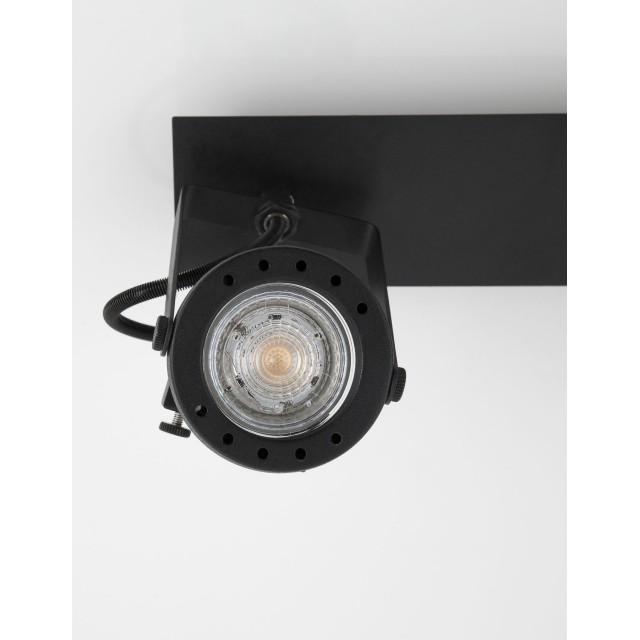 Sandy Black Metal LED GU10 2x10 Watt 230 Volt IP20 Bulb Excluded L: 31.5 W: 7 H: 16 cm 9155102