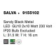 Sandy Black Metal LED GU10 2x10 Watt 230 Volt IP20 Bulb Excluded L: 31.5 W: 7 H: 16 cm 9155102