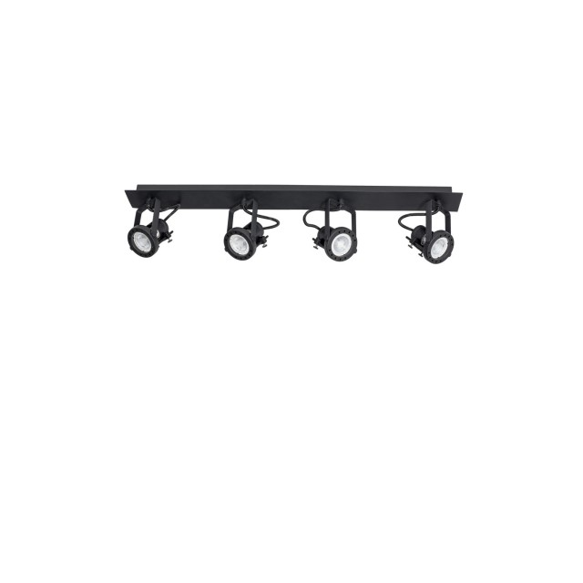 Sandy Black Metal LED GU10 4x10 Watt 230 Volt IP20 Bulb Excluded L: 71 W: 19 H: 16 cm 9155103