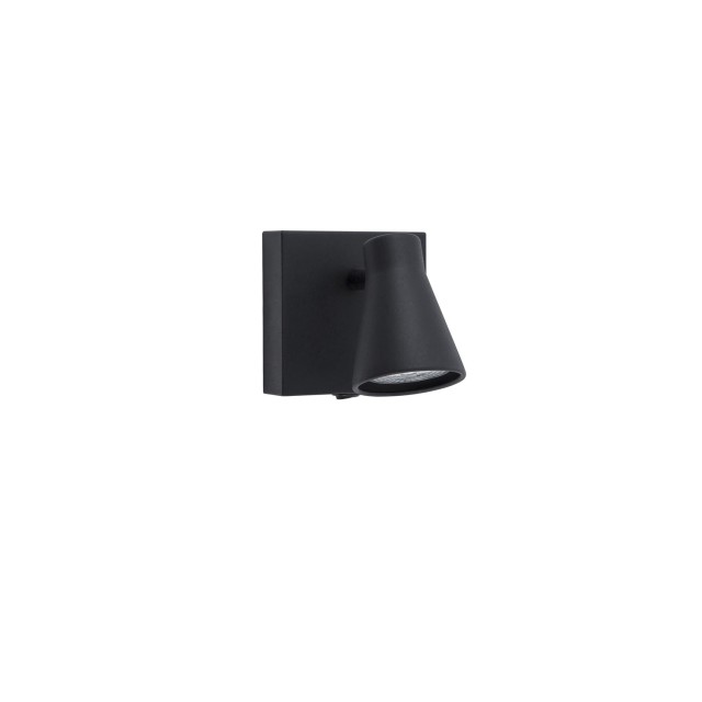 Sandy Black Metal Switch On/Off LED GU10 1x10 Watt 230 Volt IP20 Bulb Excluded L: 10 H: 15 cm 9155712