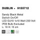 Sandy Black Metal Switch On/Off LED GU10 1x10 Watt 230 Volt IP20 Bulb Excluded L: 10 H: 15 cm 9155712