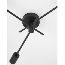 Sandy Black Metal LED LED E27 3x12  230 Volt IP20 Bulb Excluded L: 56 H: 10.8 cm 9156303