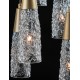 Brushed Gold Steel & Clear Structured Glass LED G9 6x5 Watt 230 Volt IP20 Bulb Excluded D: 35 H: 180 cm 9160196