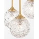 Clear Structured Glass & Brushed Gold Steel LED G9 3x5 Watt 230 Volt IP20 Bulb Excluded D: 32 H: 180 cm 9160212