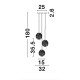 Clear Structured Glass & Brushed Gold Steel LED G9 3x5 Watt 230 Volt IP20 Bulb Excluded D: 32 H: 180 cm 9160212