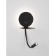 Black Aluminium AdjusTable Switch On/Off USB Charger LED Samsung 230 Volt 3000 Backlight 6 Watt 310Lm Reader 3 Watt 210Lm IP20 L: 15 W: 19.5 H: 50 cm 9173282