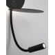 Black Aluminium AdjusTable Switch On/Off USB Charger LED Samsung 230 Volt 3000 Backlight 6 Watt 310Lm Reader 3 Watt 210Lm IP20 L: 15 W: 19.5 H: 50 cm 9173282