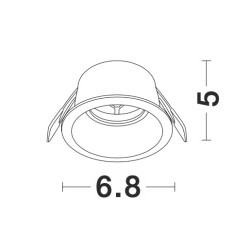 Σποτ Χωνευτό GU10 Λευκό Hap 9174151 Nova Luce
