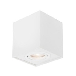 Sandy White Aluminium LED GU10 1x10 Watt IP20 220-240 Volt Bulb Excluded L: 8 W: 8 H: 9 cm