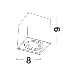 Sandy White Aluminium LED GU10 1x10 Watt IP20 220-240 Volt Bulb Excluded L: 8 W: 8 H: 9 cm