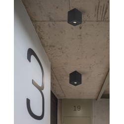 Sandy Black Aluminium LED GU10 1x10 Watt IP20 220-240 Volt Bulb Excluded L: 8 W: 8 H: 9 cm