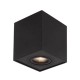 Sandy Black Aluminium LED GU10 1x10 Watt IP20 220-240 Volt Bulb Excluded L: 8 W: 8 H: 9 cm