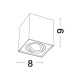 Sandy Black Aluminium LED GU10 1x10 Watt IP20 220-240 Volt Bulb Excluded L: 8 W: 8 H: 9 cm