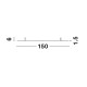 Magnetic Wall Structure Sandy Black Aluminium L: 150 W: 1.5 H: 12 cm