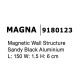 Magnetic Wall Structure Sandy Black Aluminium L: 150 W: 1.5 H: 12 cm