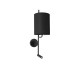 Black Fabrirc Shade & Black Aluminium AdjusTable - Switch On/Off LED Samsung 3 Watt 210Lm 3000 LED LED E27 1x12 Watt 230Volt IP20 Bulb Excluded L: 18 W: 29.6 H: 57.5 cm 9180512