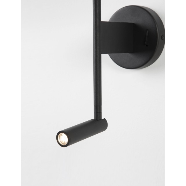 Black Fabrirc Shade & Black Aluminium AdjusTable - Switch On/Off LED Samsung 3 Watt 210Lm 3000 LED LED E27 1x12 Watt 230Volt IP20 Bulb Excluded L: 18 W: 29.6 H: 57.5 cm 9180512