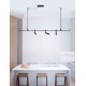 Ράγα GRAMMI 02 L200 100W Αλουμινίου Μαύρο Nova Luce 9180564